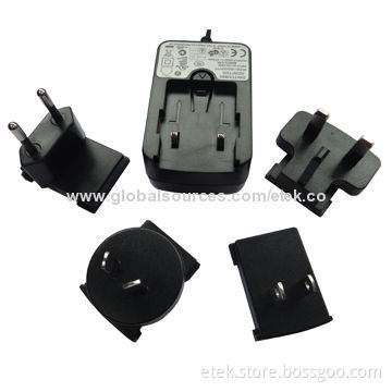12W Series Switching Power Adapters with Chinese AC Plug, for DVD Players and A/V Products